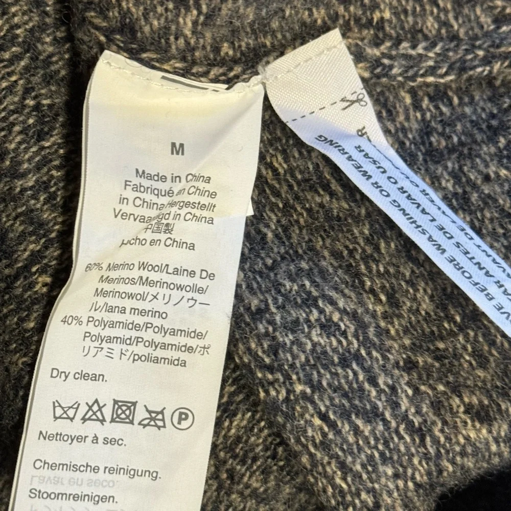 Like new! Rugged merino wool heather crewneck sweater